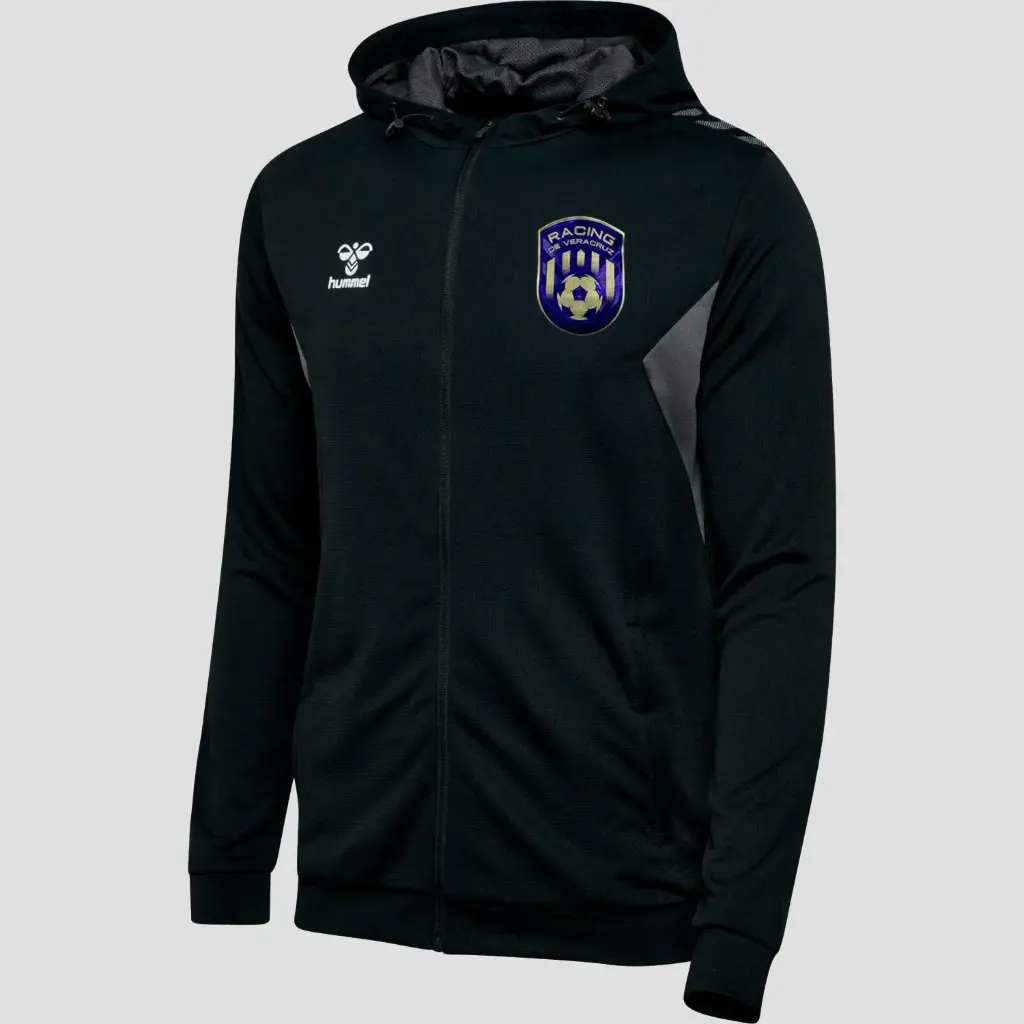 RACING OFICIAL HUMMEL (SERIE A) - PL ZIP HOODIE COLOR NEGRO